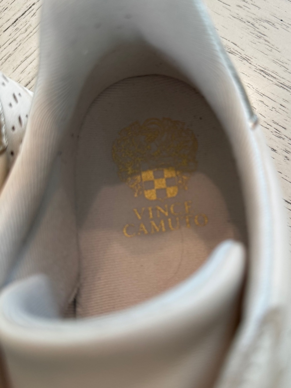 Vince Camuto Jenlie Platform Sneakers Leather White Metallic Silver Women’s 8.5 - Picture 12 of 14